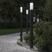 Pullertlamper med stikkontakt 3 stk 110 cm svart IP44