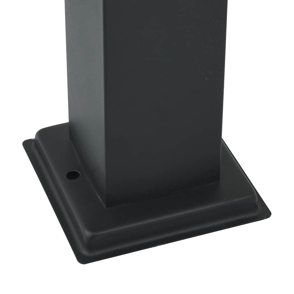 Pullertlamper med sensor og stikkontakt 3 stk 50 cm svart IP44
