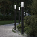 Pullertlamper med sensor og stikkontakt 3 stk 110 cm svart IP44
