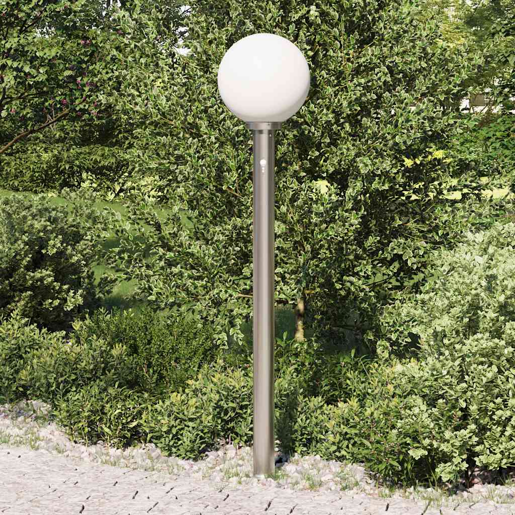 Pullertlampe med sensor 120 cm rustfritt stål IP44