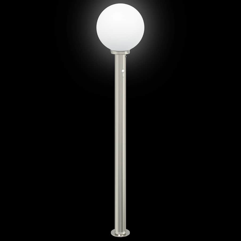 Pullertlampe med sensor 120 cm rustfritt stål IP44