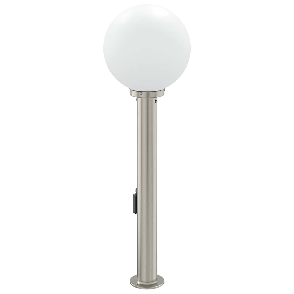 Pullertlampe med sensor og stikkontakt 80 cm rustfritt stål IP44