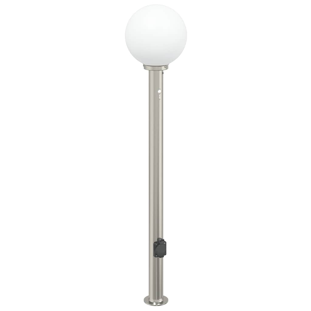 Pullertlampe med sensor og stikkontakt 120 cm rustfritt stål IP44