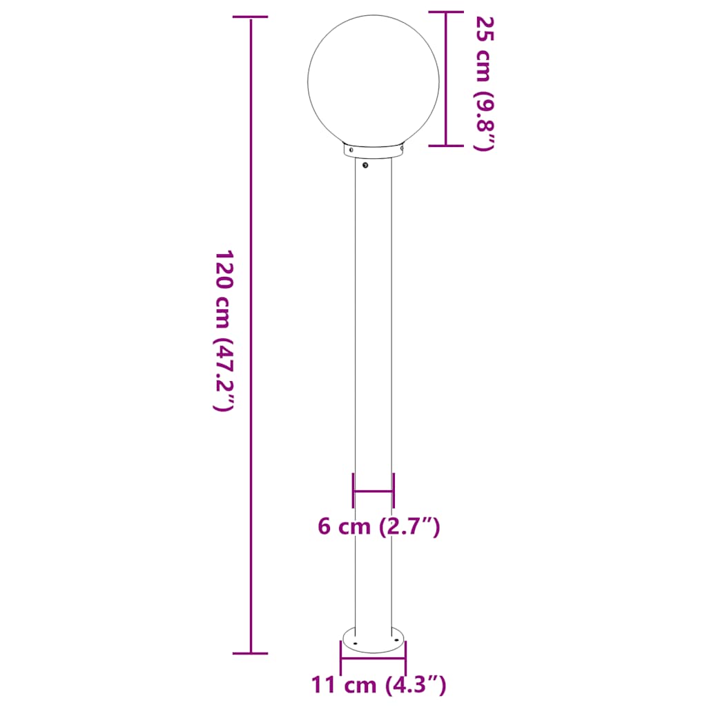 Pullertlampe 120 cm svart IP44