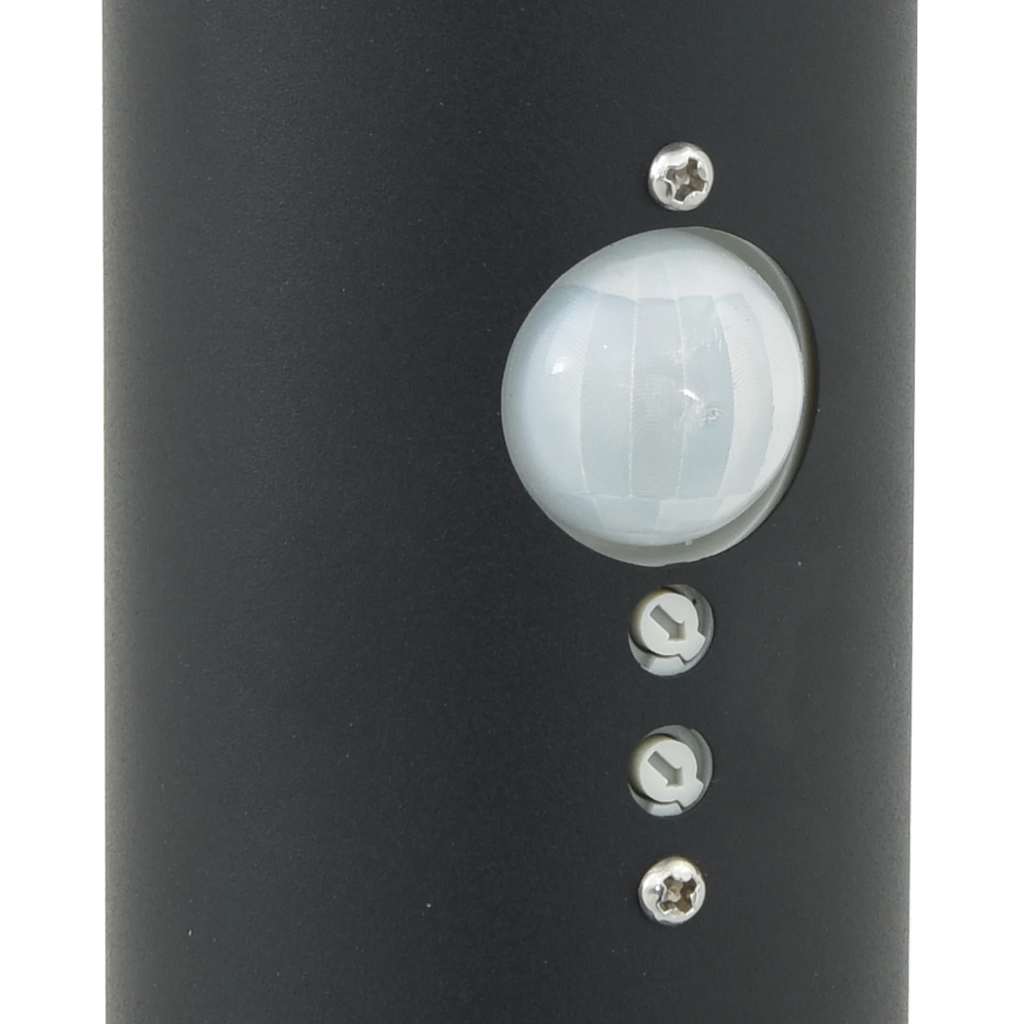 Pullertlampe med sensor 80 cm svart IP44