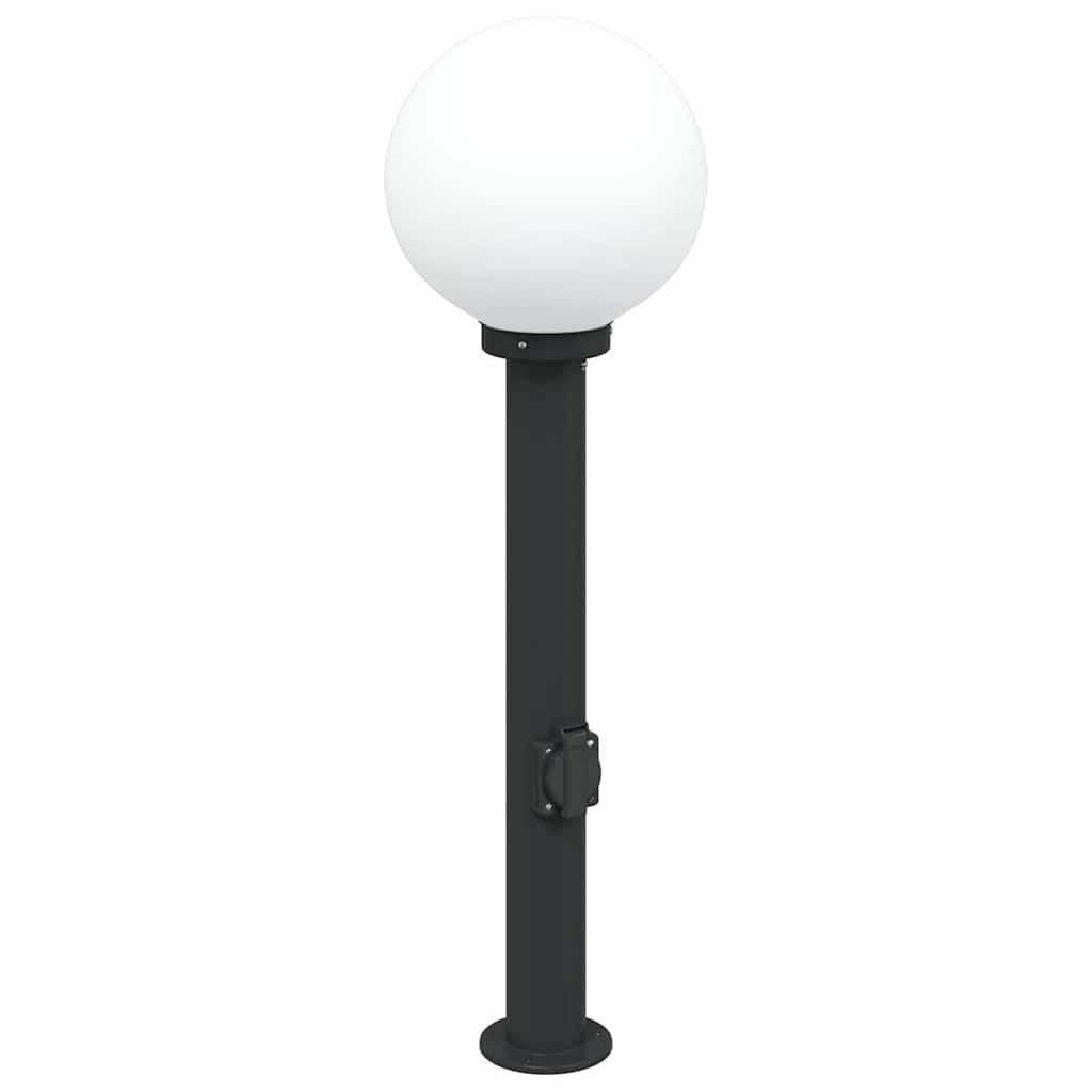 Pullertlampe med stikkontakt 80 cm svart IP44