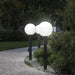 Pullertlamper med sensor og stikkontakt 3 stk 80 cm svart IP44