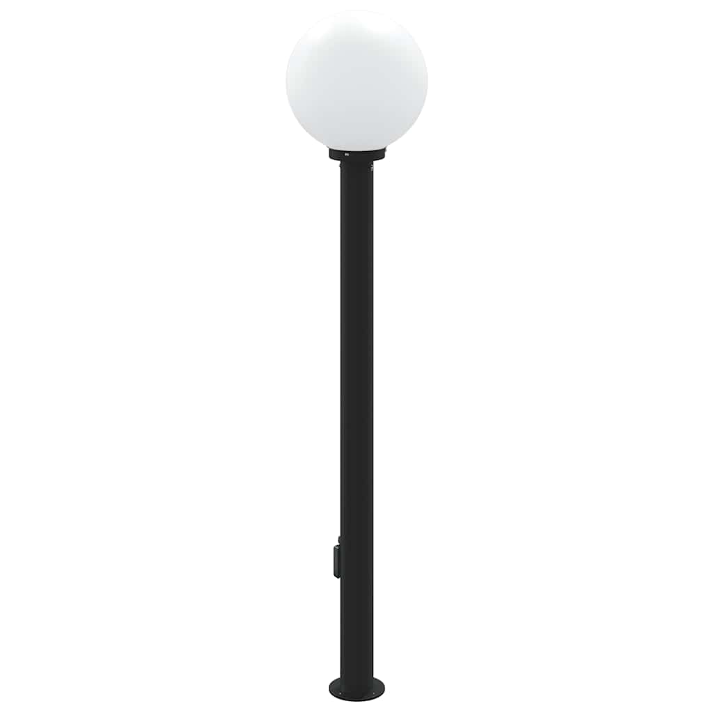 Pullertlampe med sensor og stikkontakt 120 cm svart IP44