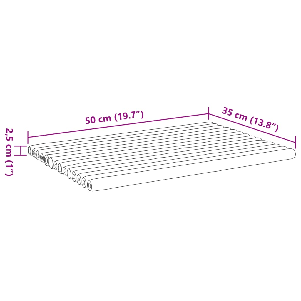 Badematter 2 stk 50x35 cm bambus