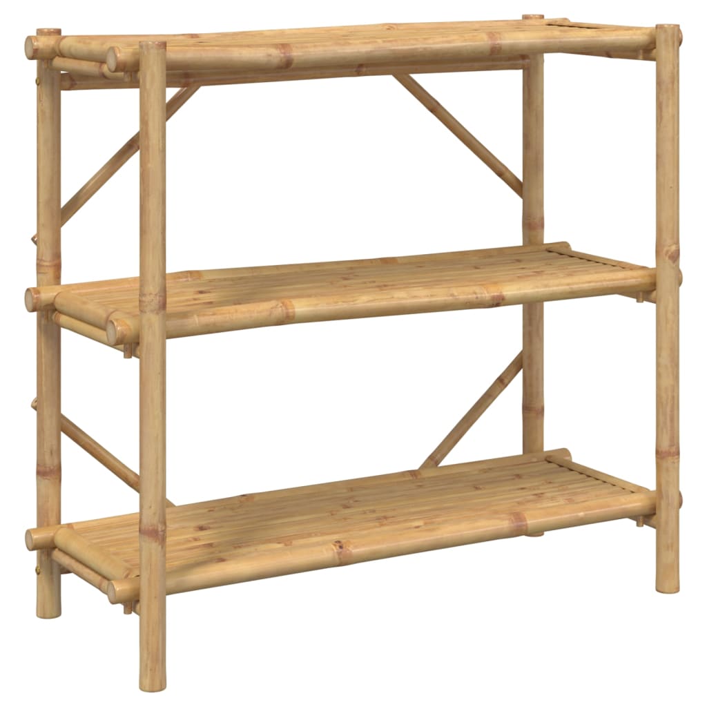 Hylle 3 etasjer 100x40x90 cm bambus