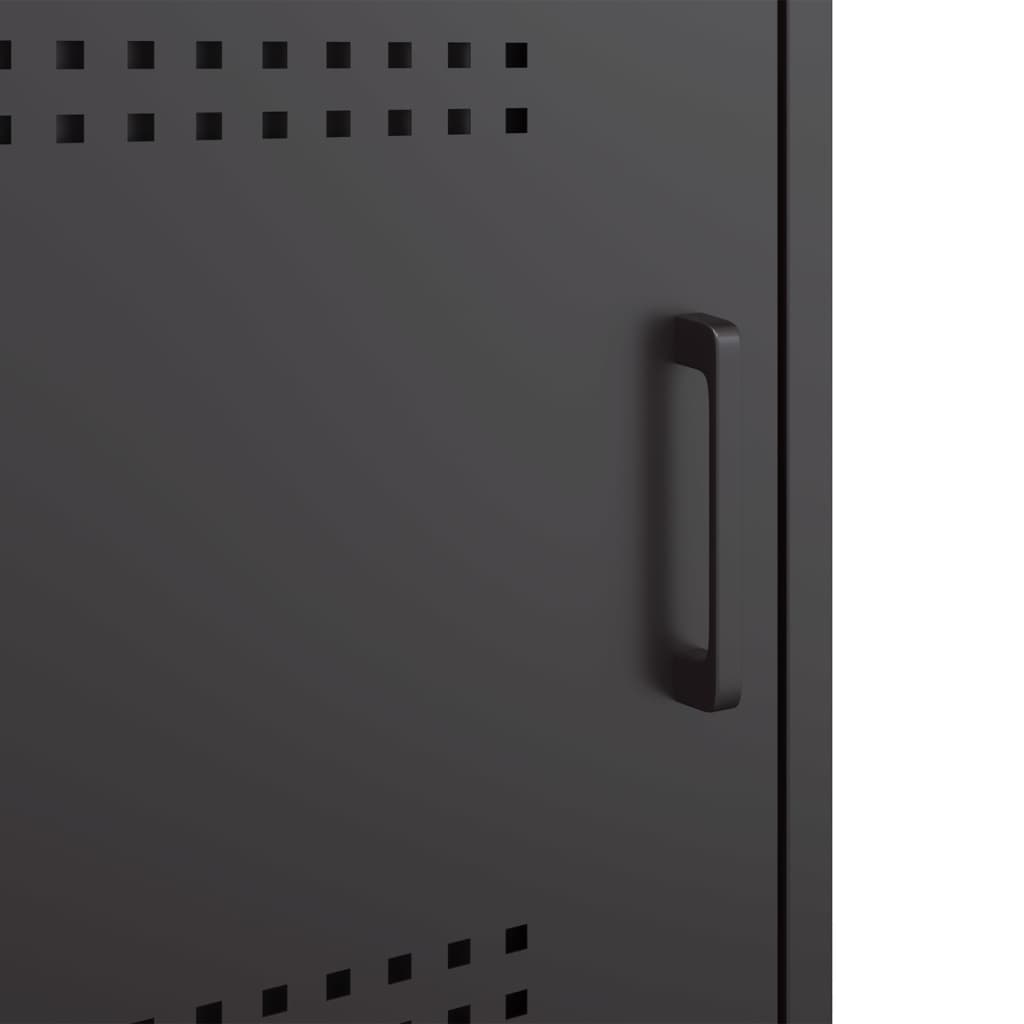 Nattbord 2 stk svart 36x39x50,5 cm stål