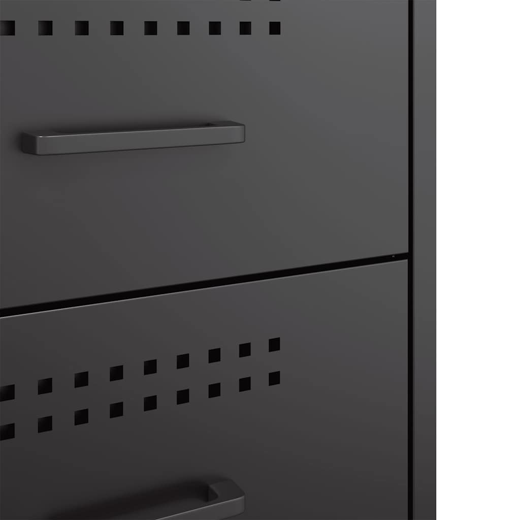 Nattbord svart 36x39x50,5 cm stål