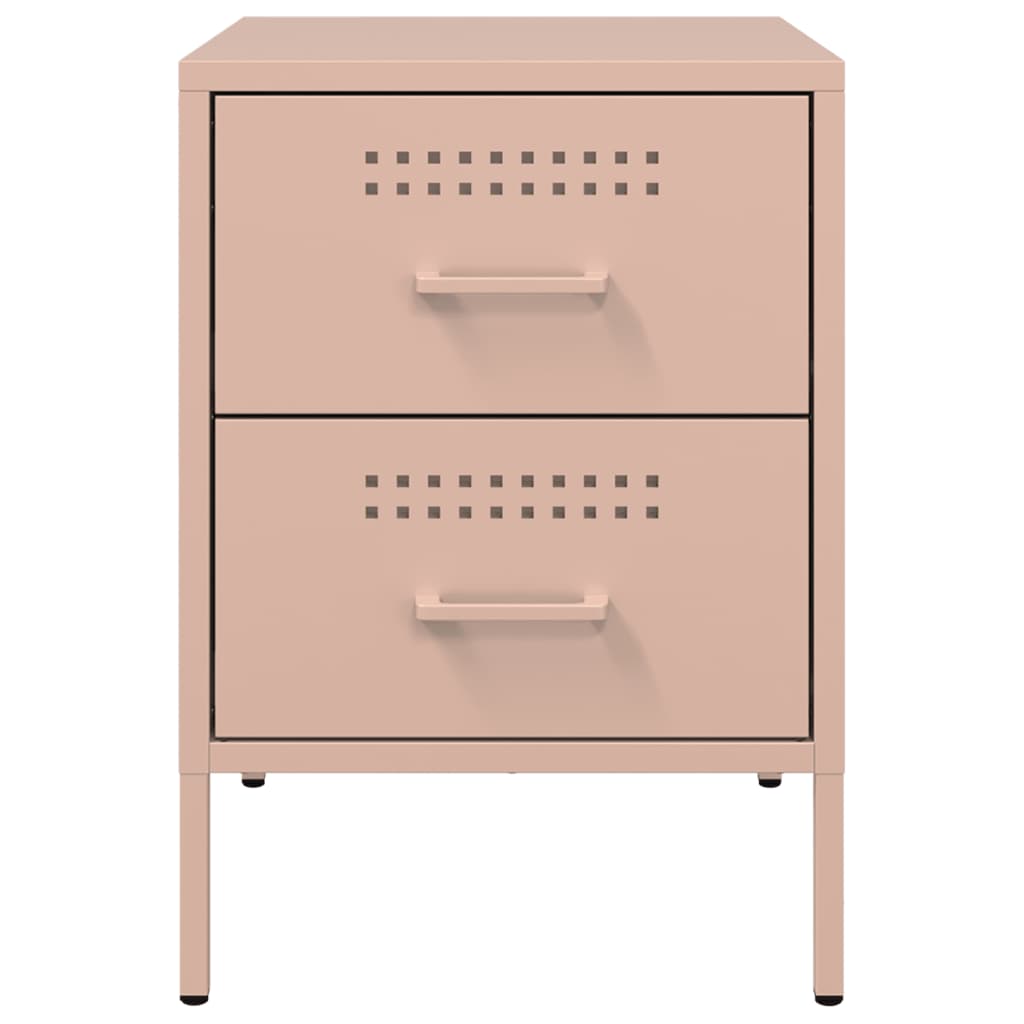 Nattbord rosa 36x39x50,5 cm stål