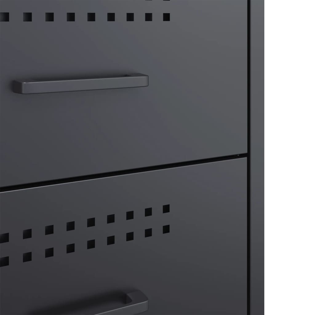 Nattbord 2 stk antrasitt 36x39x50,5 cm stål