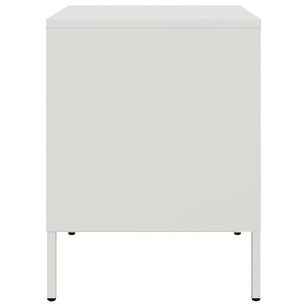 Nattbord 2 stk hvit 36x39x50,5 cm stål