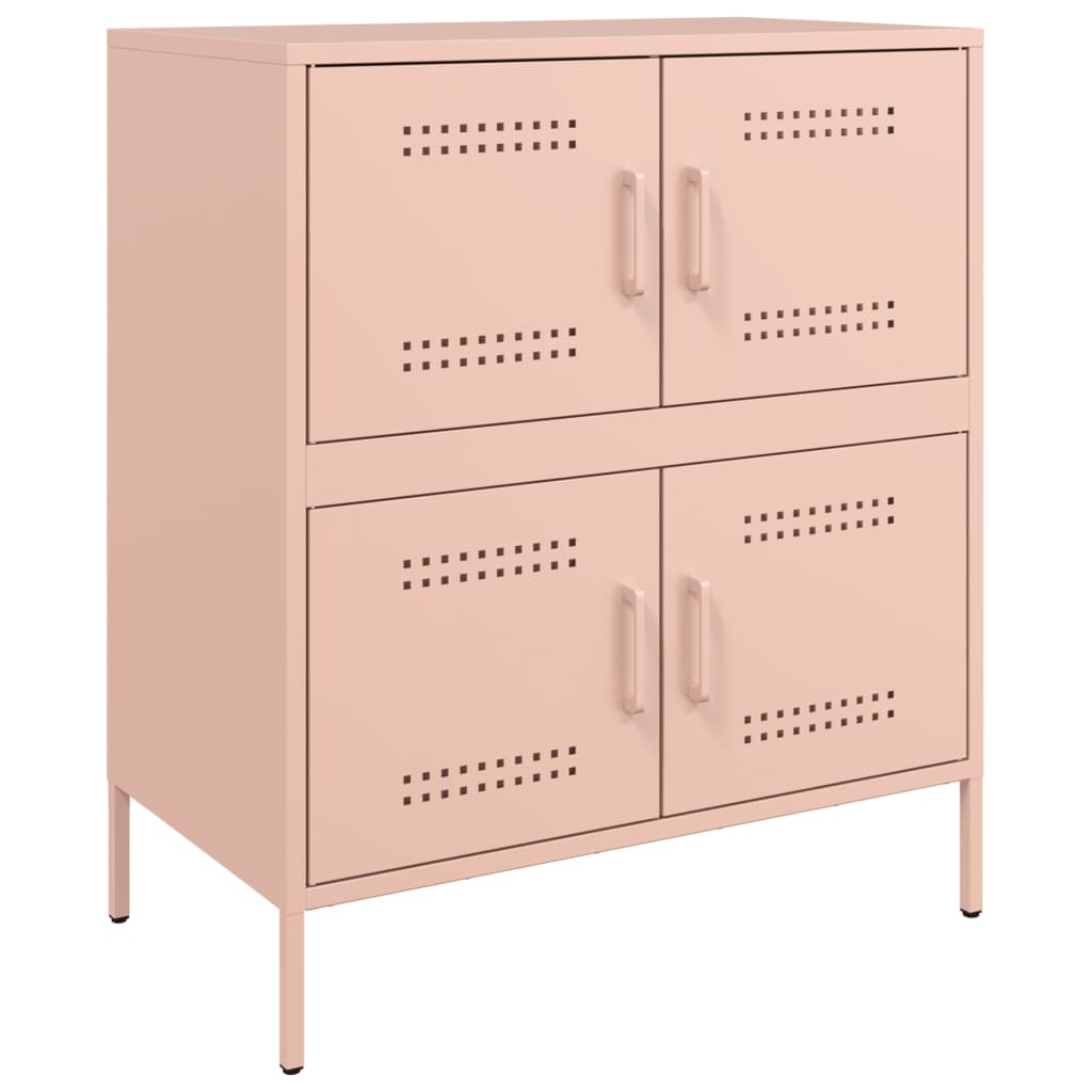 Skjenk rosa 68x39x79 cm stål