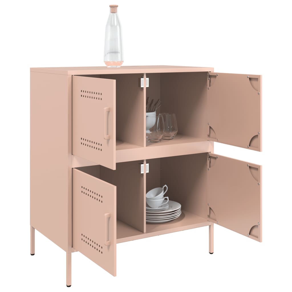 Skjenk rosa 68x39x79 cm stål