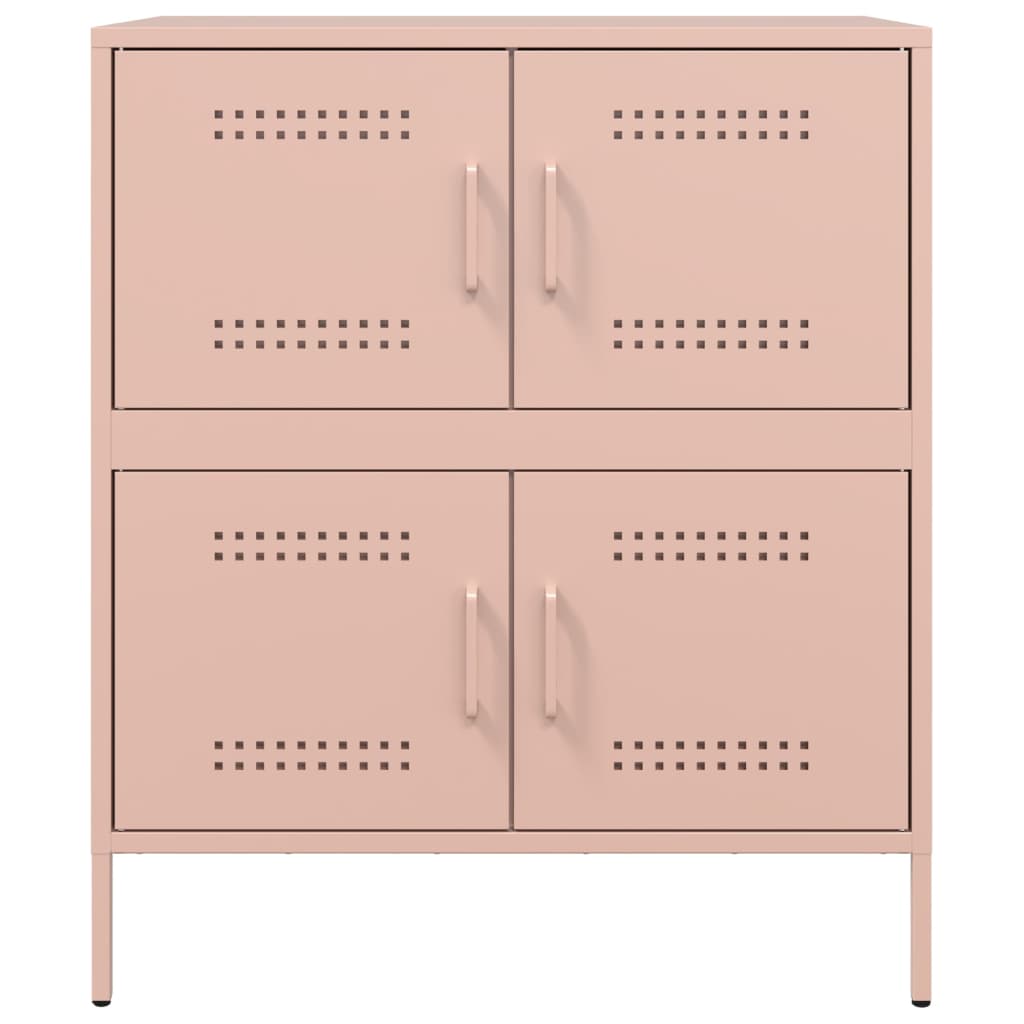 Skjenk rosa 68x39x79 cm stål