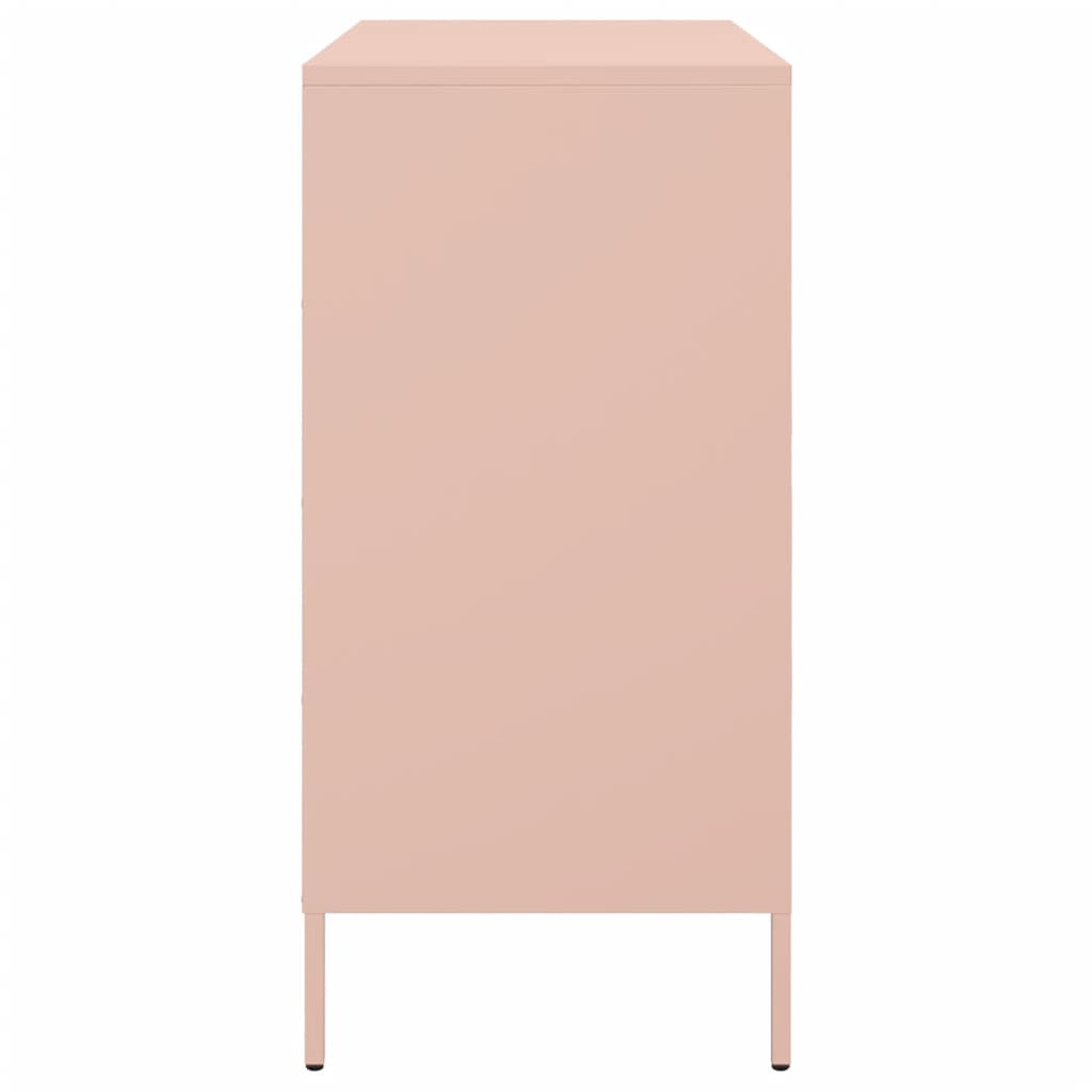Skjenk rosa 68x39x79 cm stål