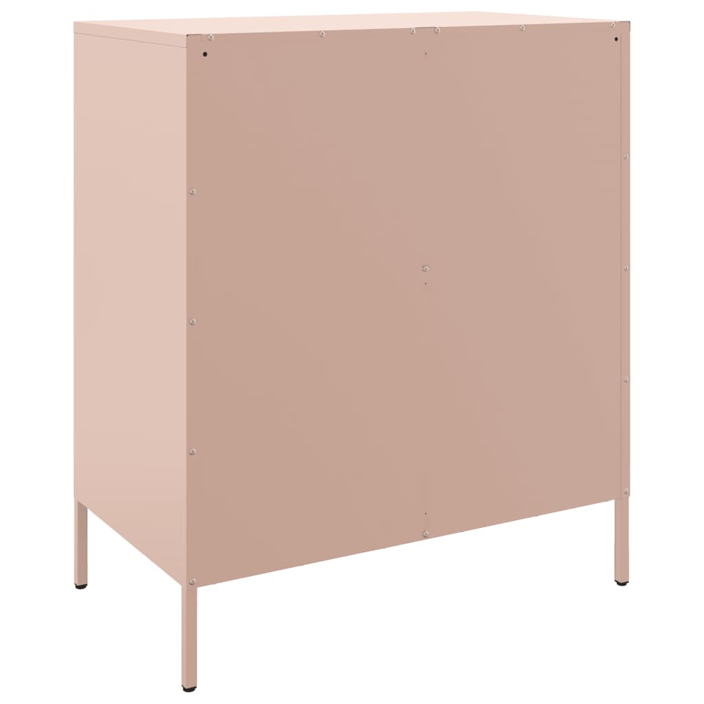 Skjenk rosa 68x39x79 cm stål