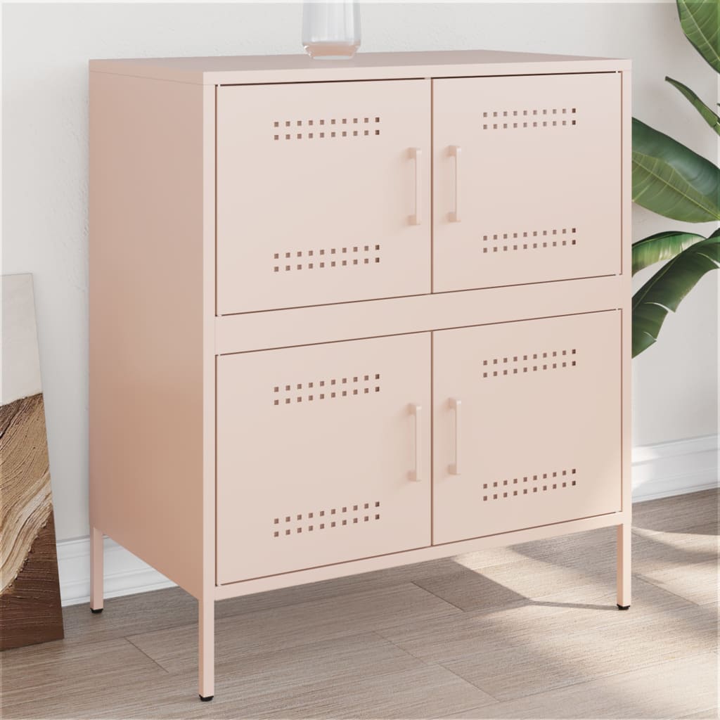 Skjenk rosa 68x39x79 cm stål