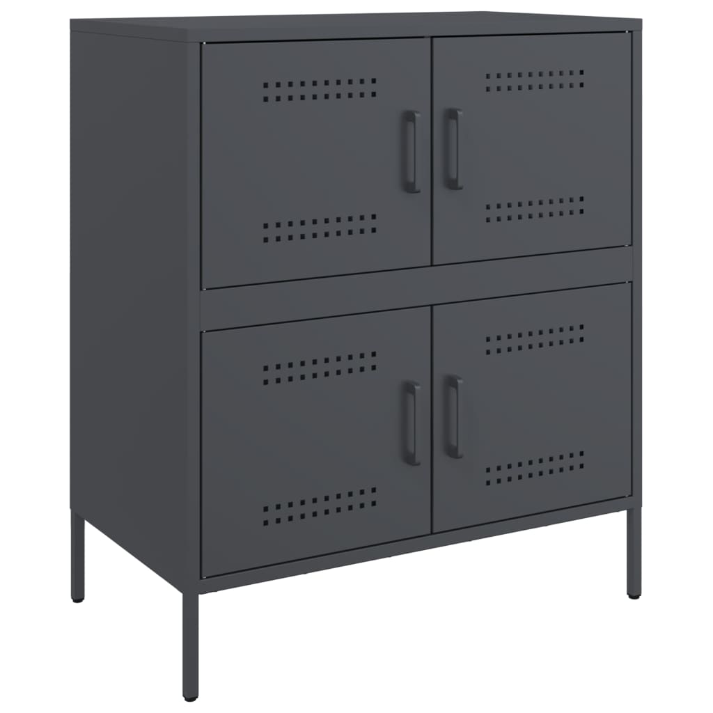 Skjenk antrasitt 68x39x79 cm stål