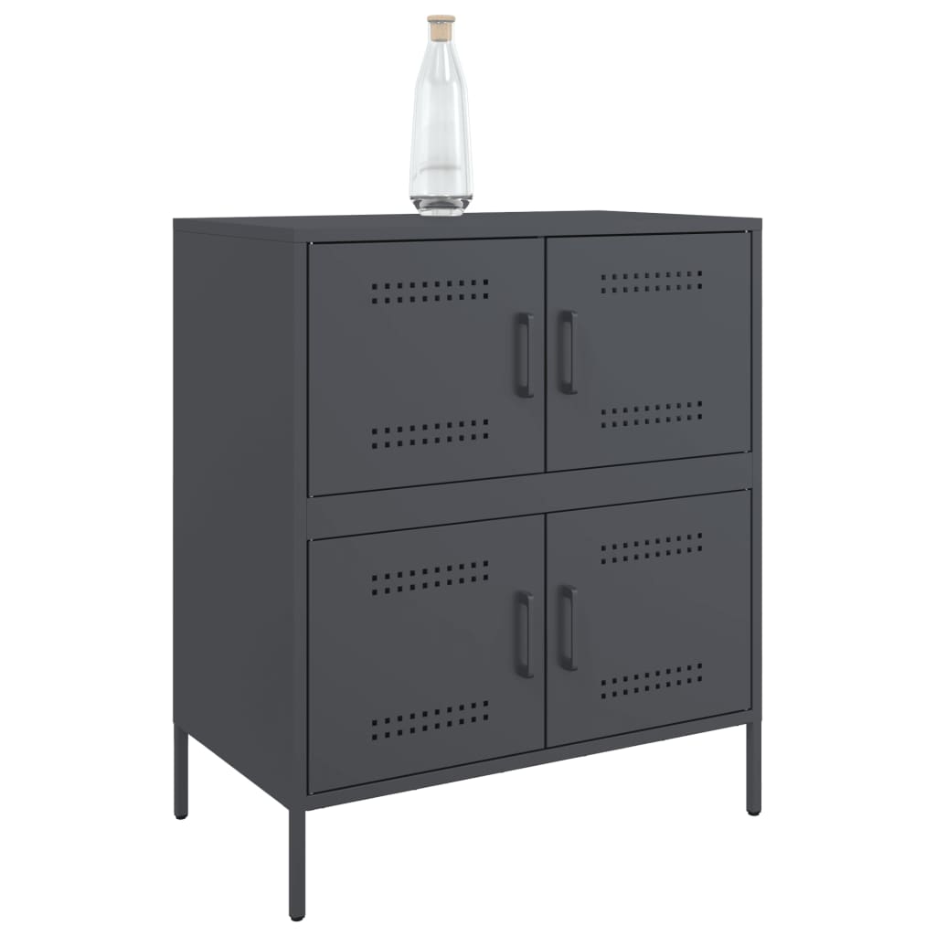 Skjenk antrasitt 68x39x79 cm stål
