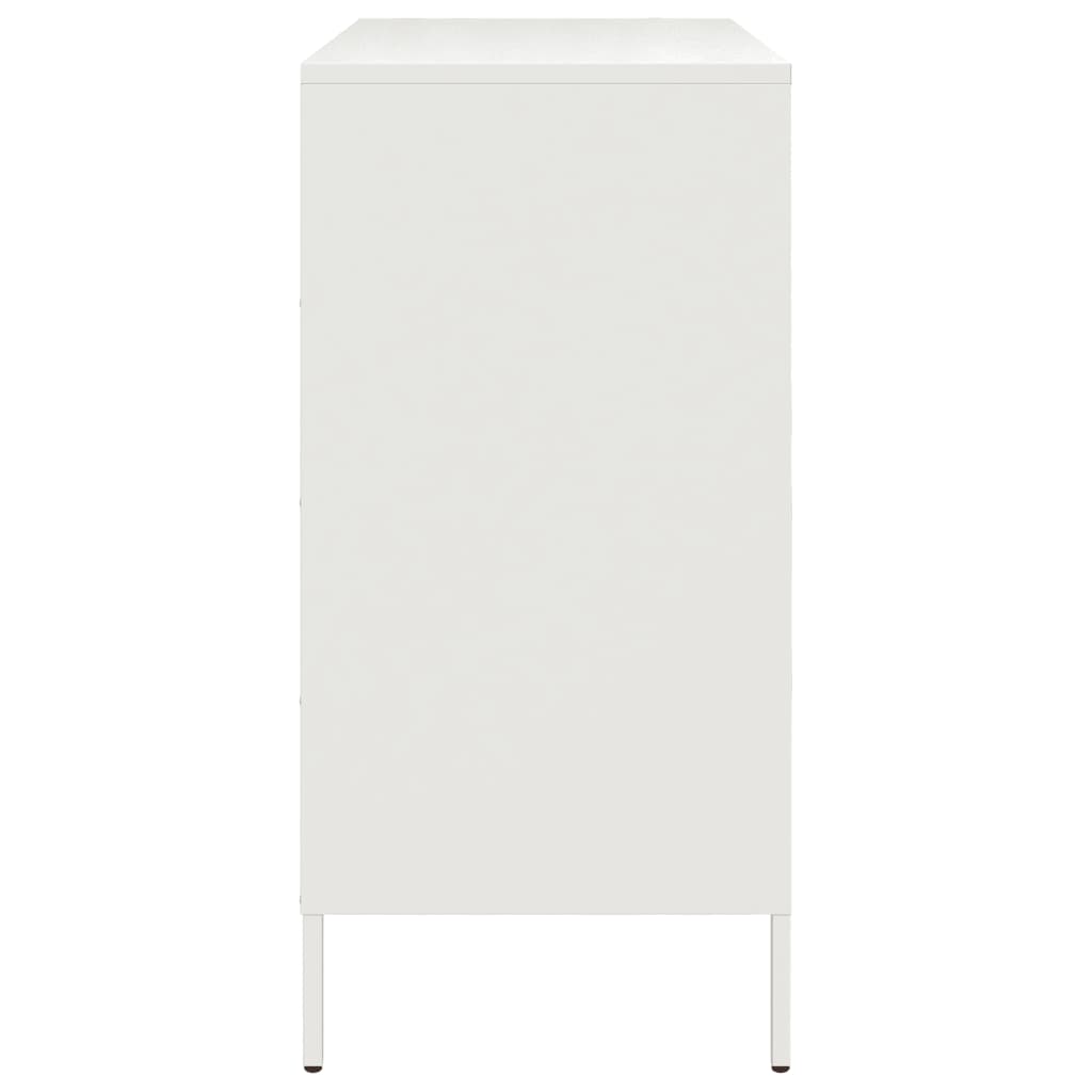 Skjenk hvit 68x39x79 cm stål