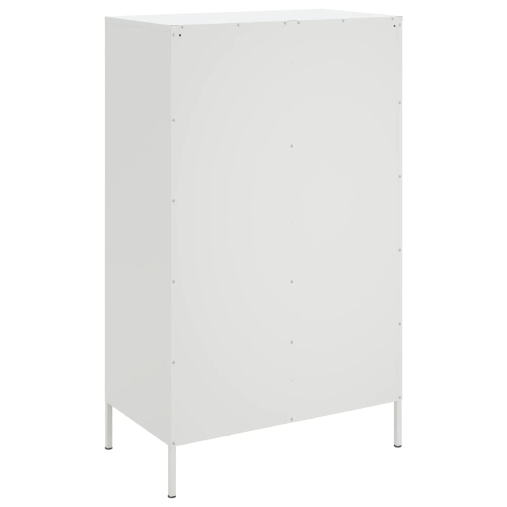 Highboard hvit 68x39x113 cm stål