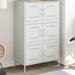 Highboard hvit 68x39x113 cm stål