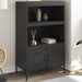 Highboard svart 68x39x113 cm stål