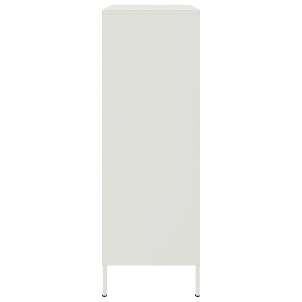 Highboard hvit 68x39x113 cm stål