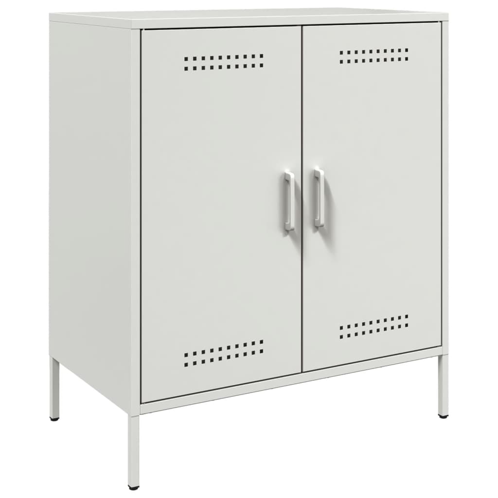 Skjenk hvit 68x39x79 cm stål