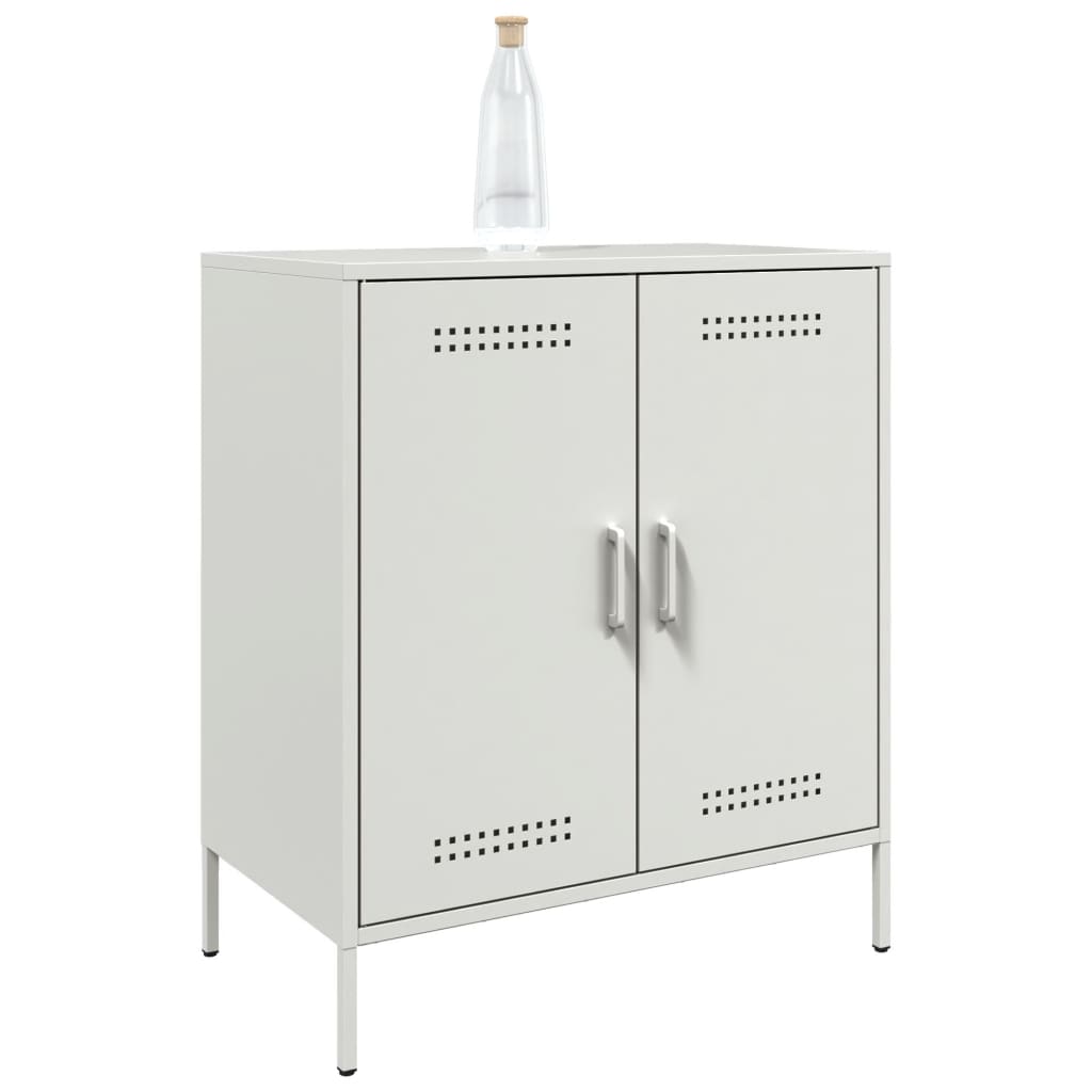 Skjenk hvit 68x39x79 cm stål