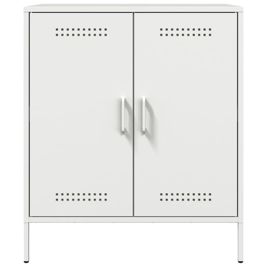 Skjenk hvit 68x39x79 cm stål