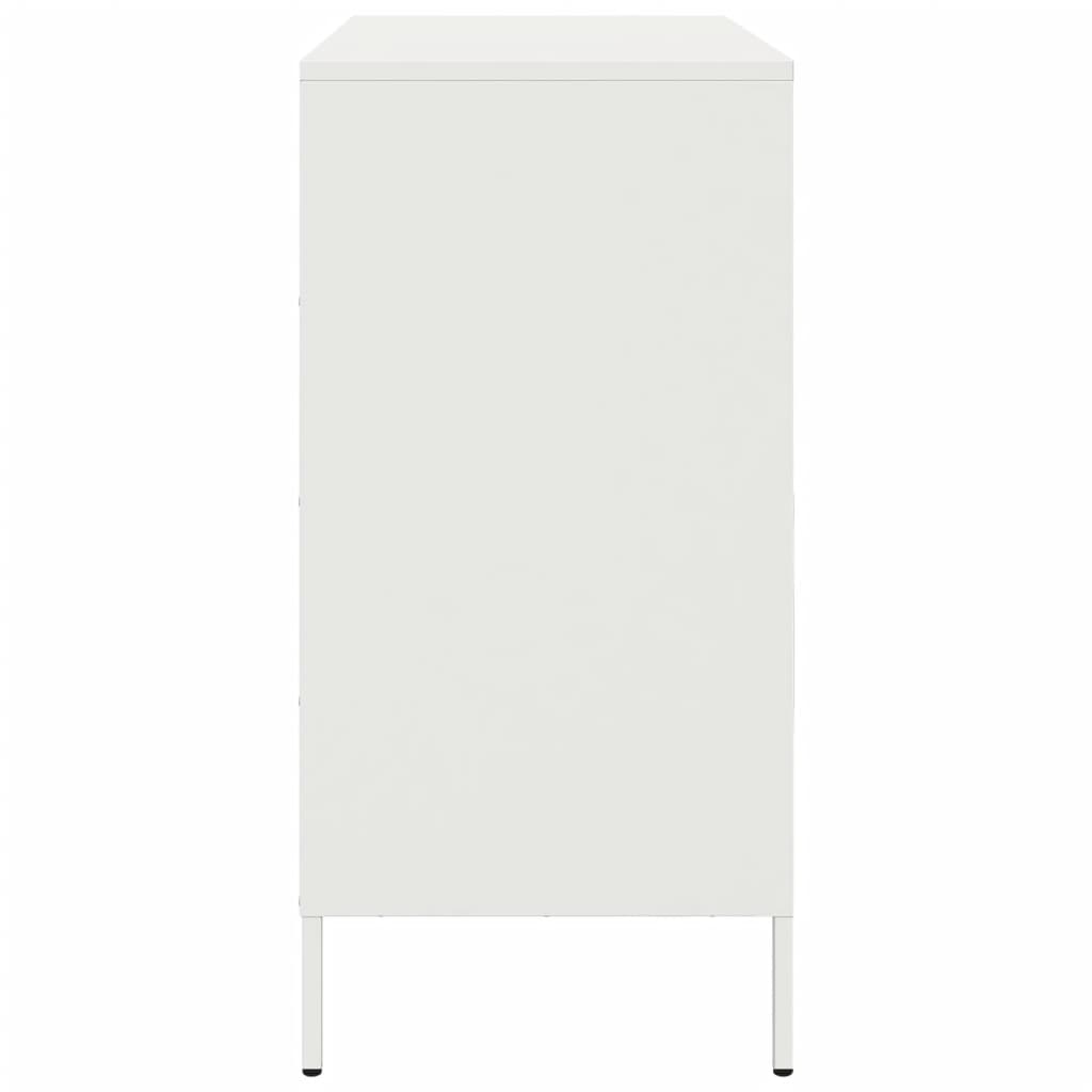 Skjenk hvit 68x39x79 cm stål