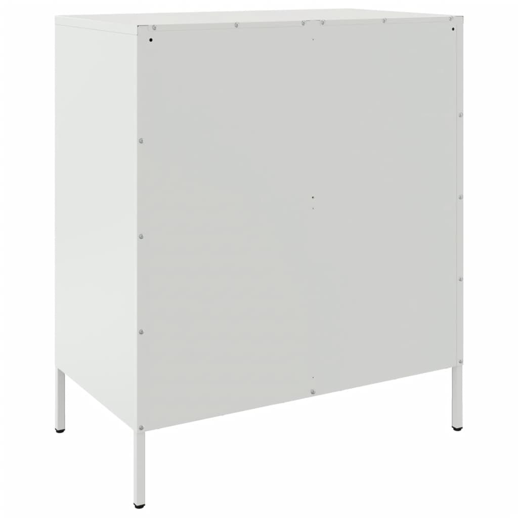 Skjenk hvit 68x39x79 cm stål