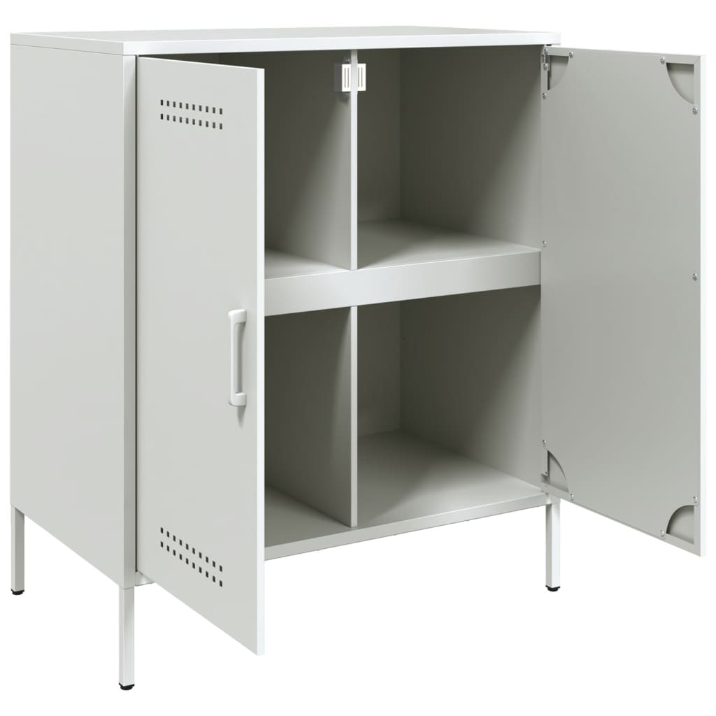 Skjenk hvit 68x39x79 cm stål