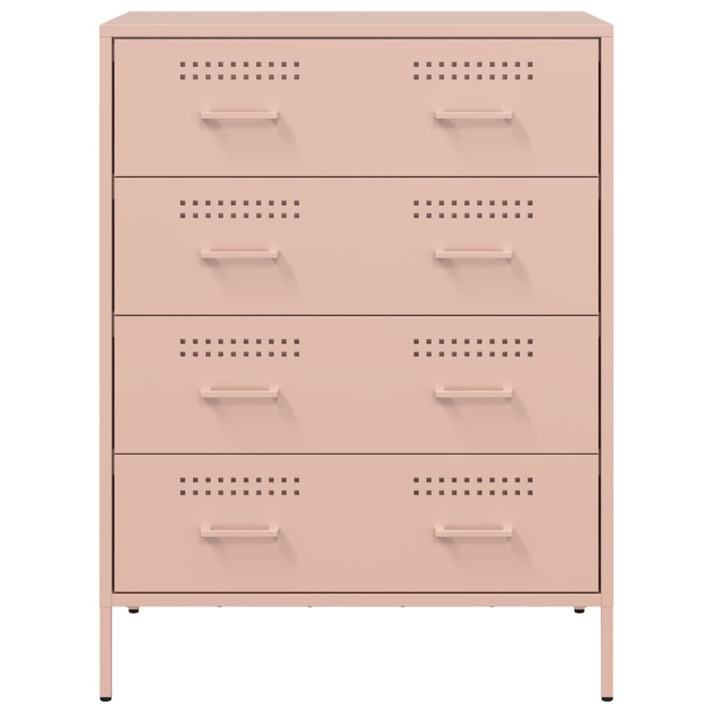 Skjenk rosa 68x39x89 cm stål