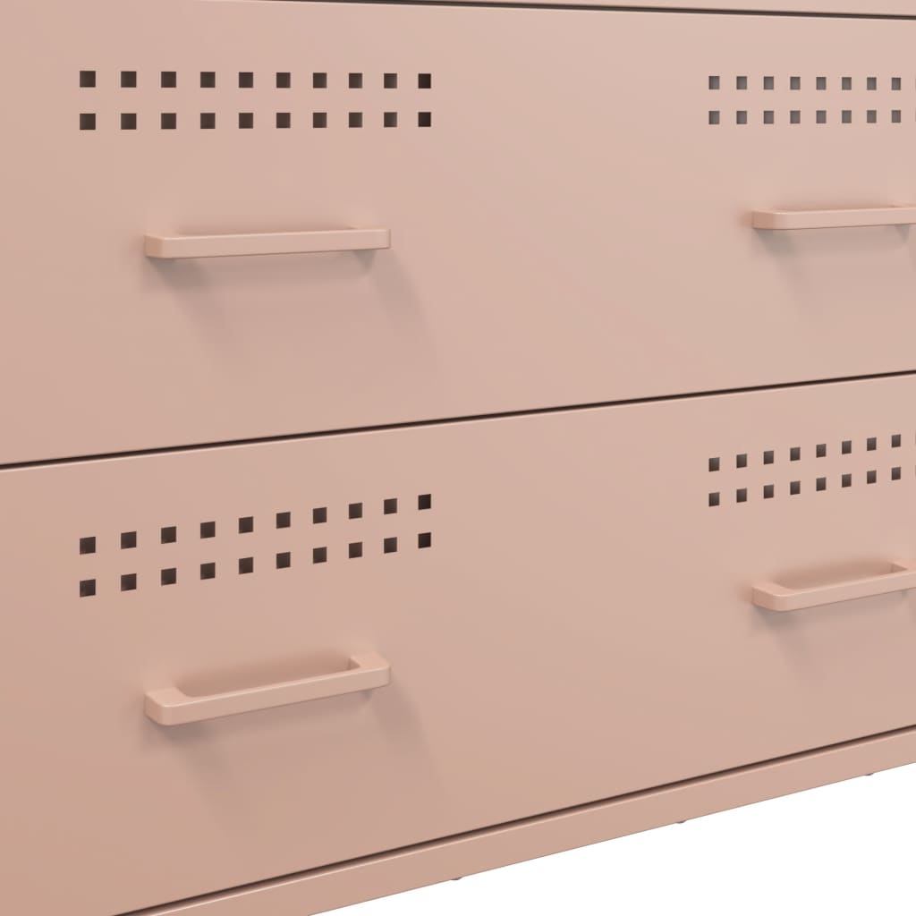 Skjenk rosa 68x39x89 cm stål