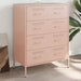 Skjenk rosa 68x39x89 cm stål