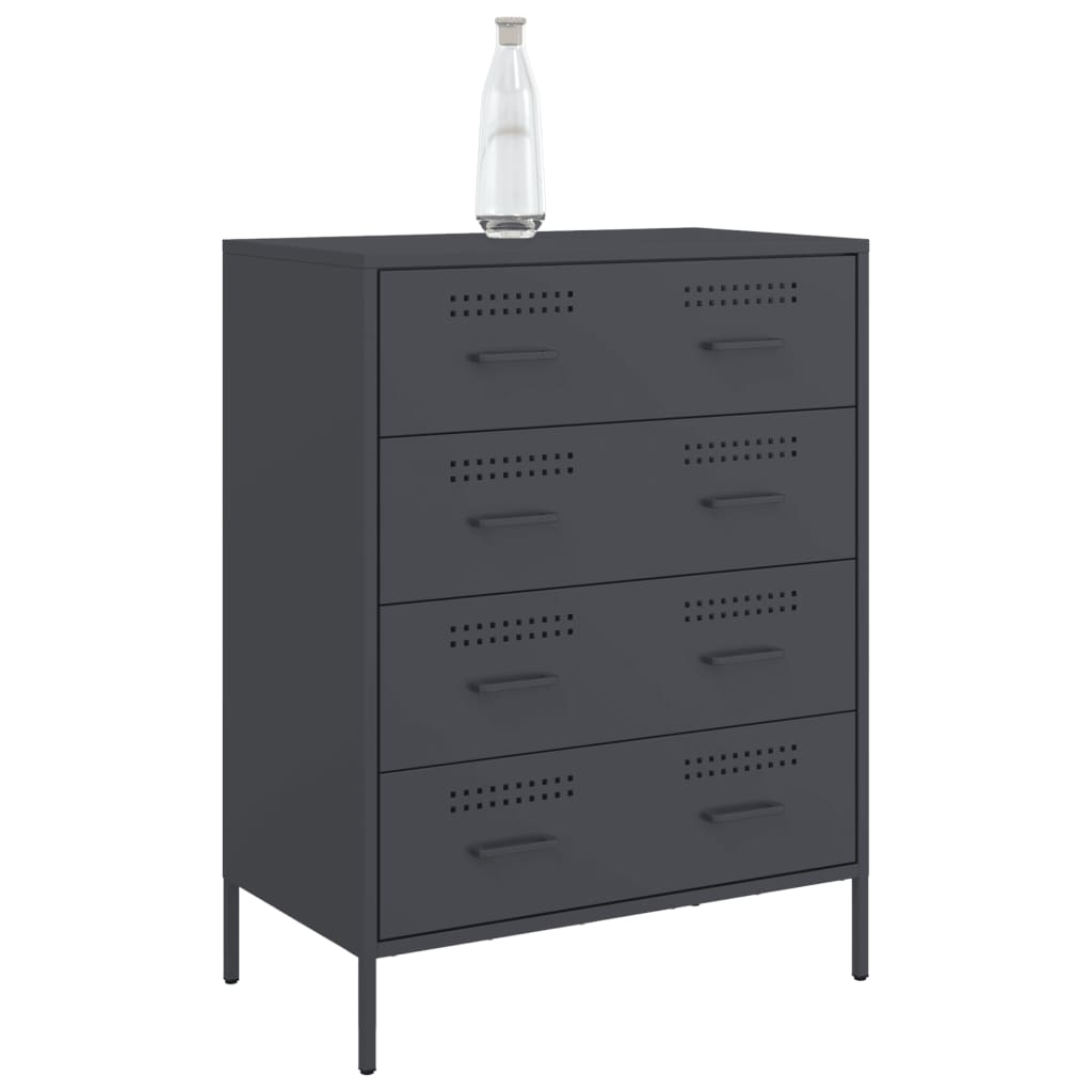 Skjenk antrasitt 68x39x89 cm stål
