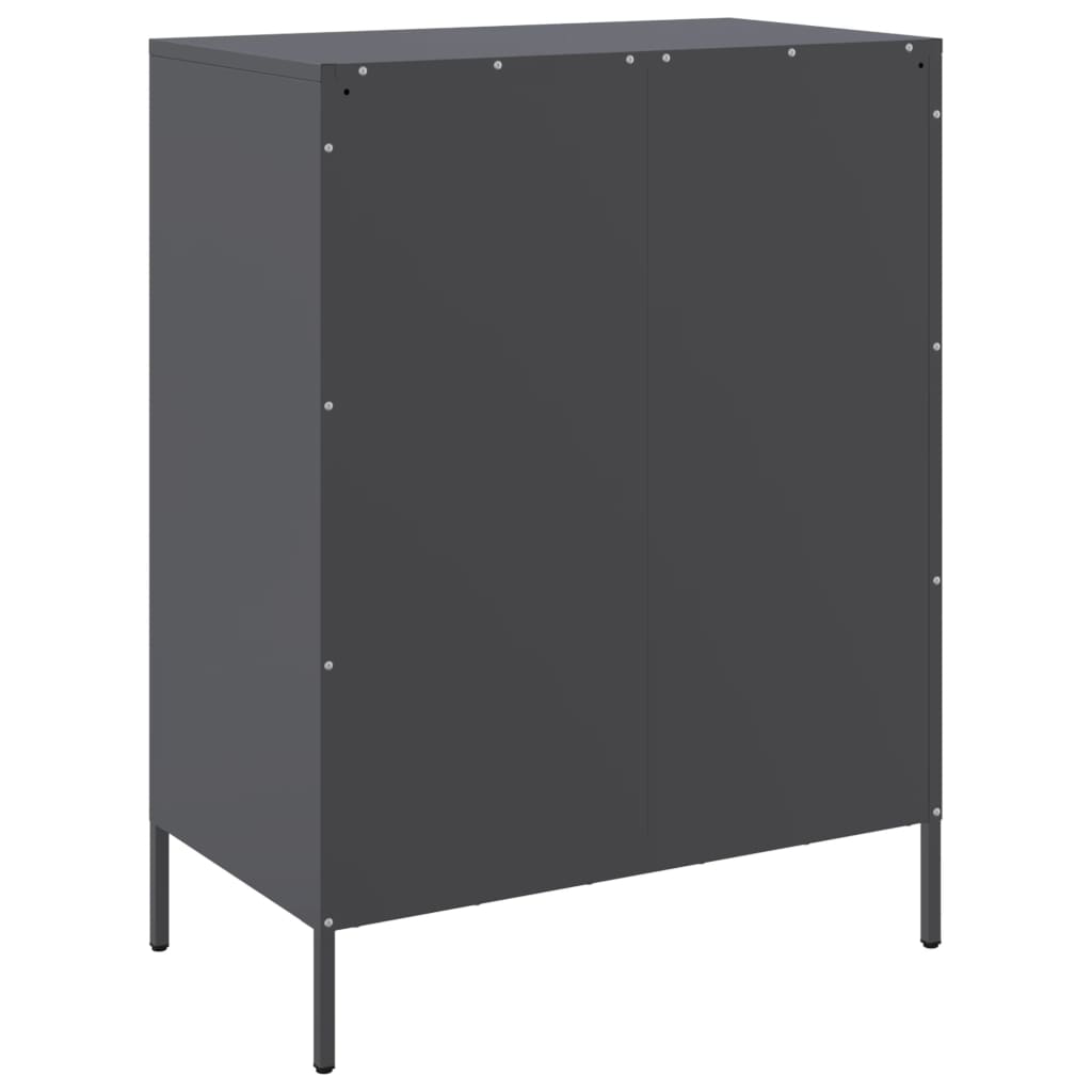 Skjenk antrasitt 68x39x89 cm stål