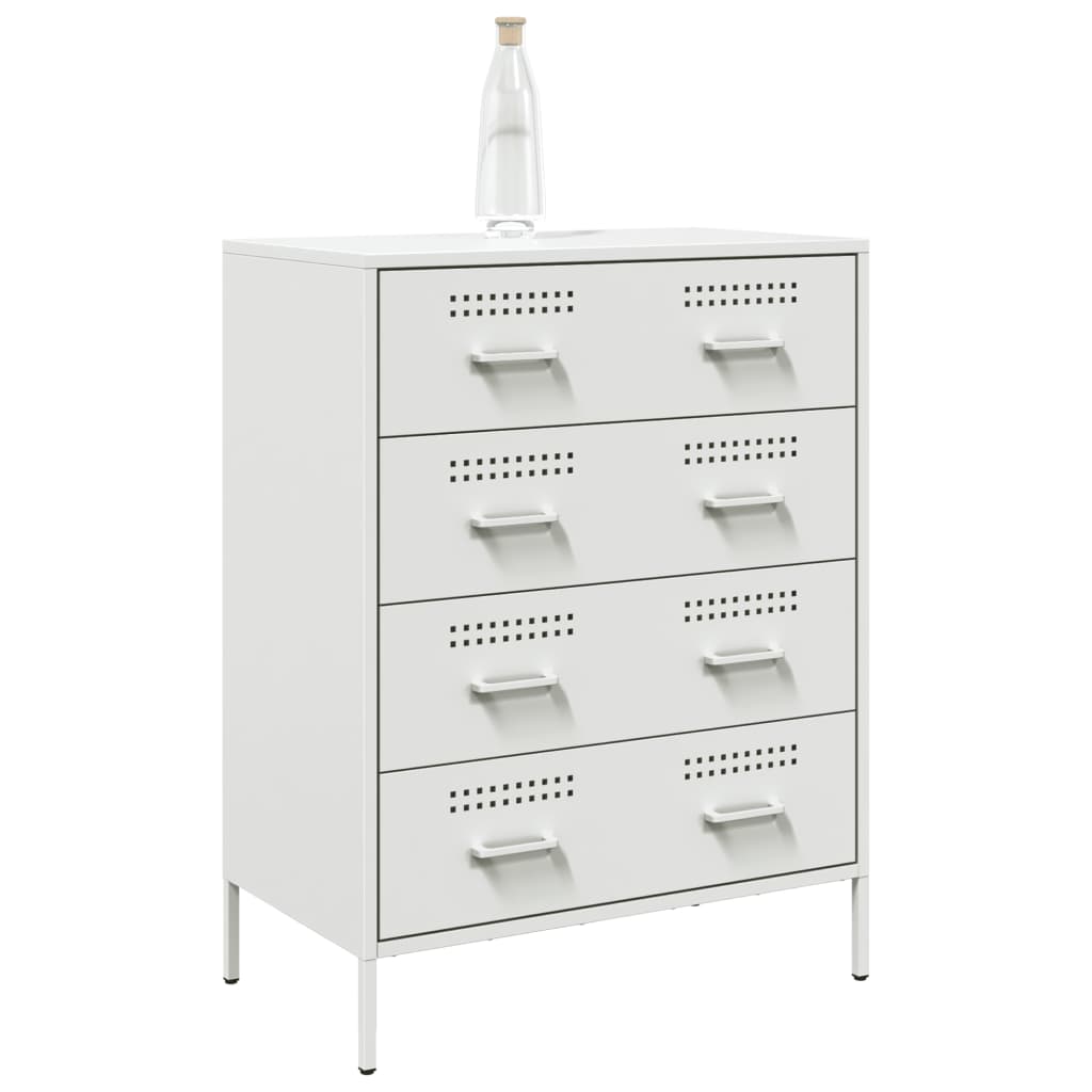 Skjenk hvit 68x39x89 cm stål