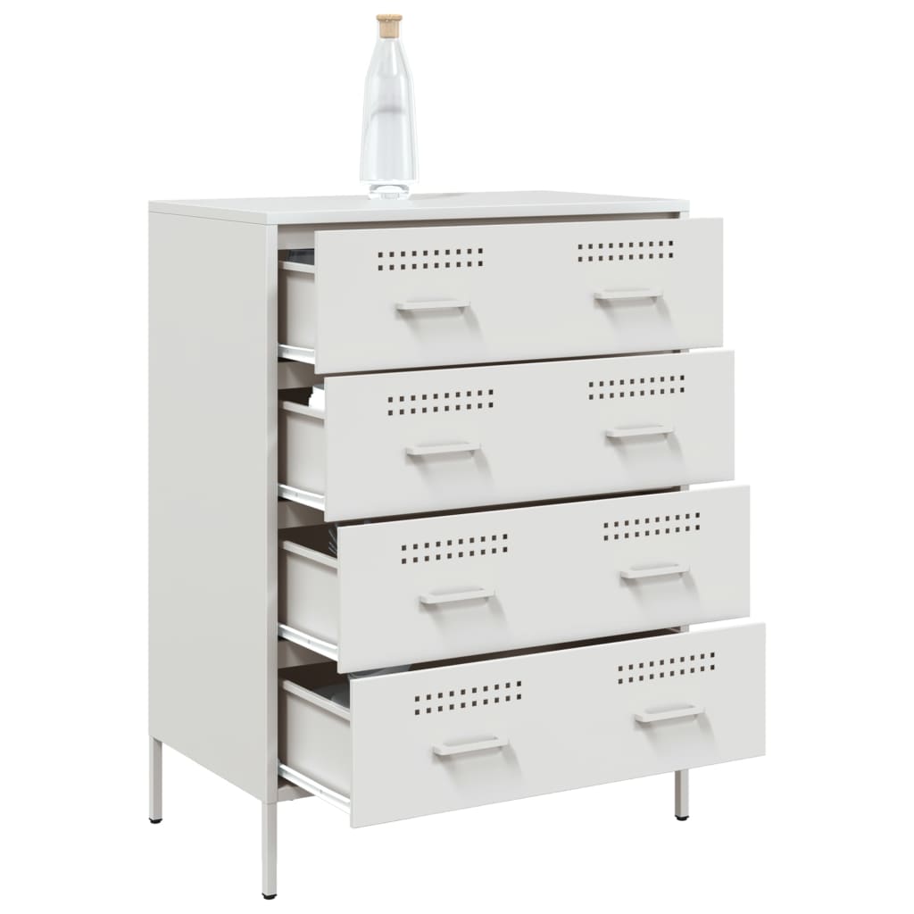 Skjenk hvit 68x39x89 cm stål