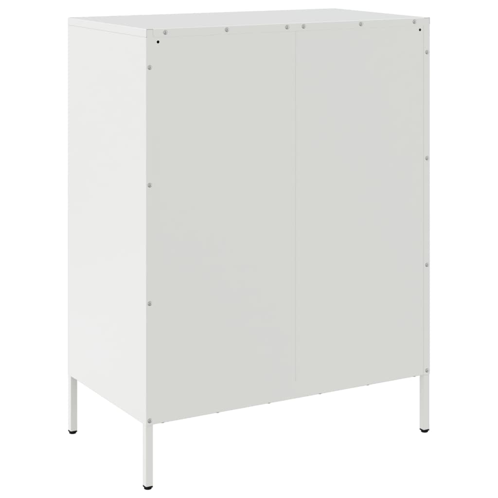 Skjenk hvit 68x39x89 cm stål
