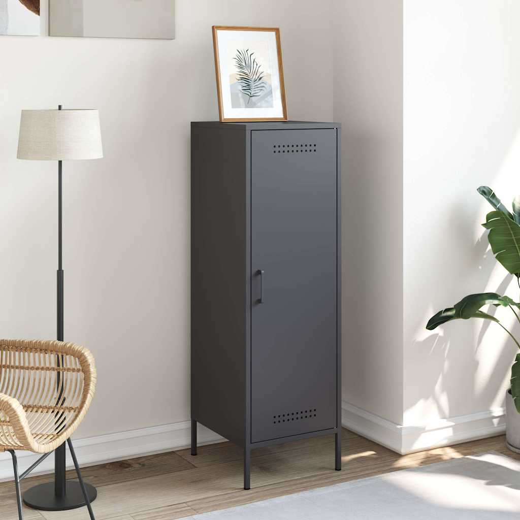 Highboard antrasitt 36x39x113 cm stål