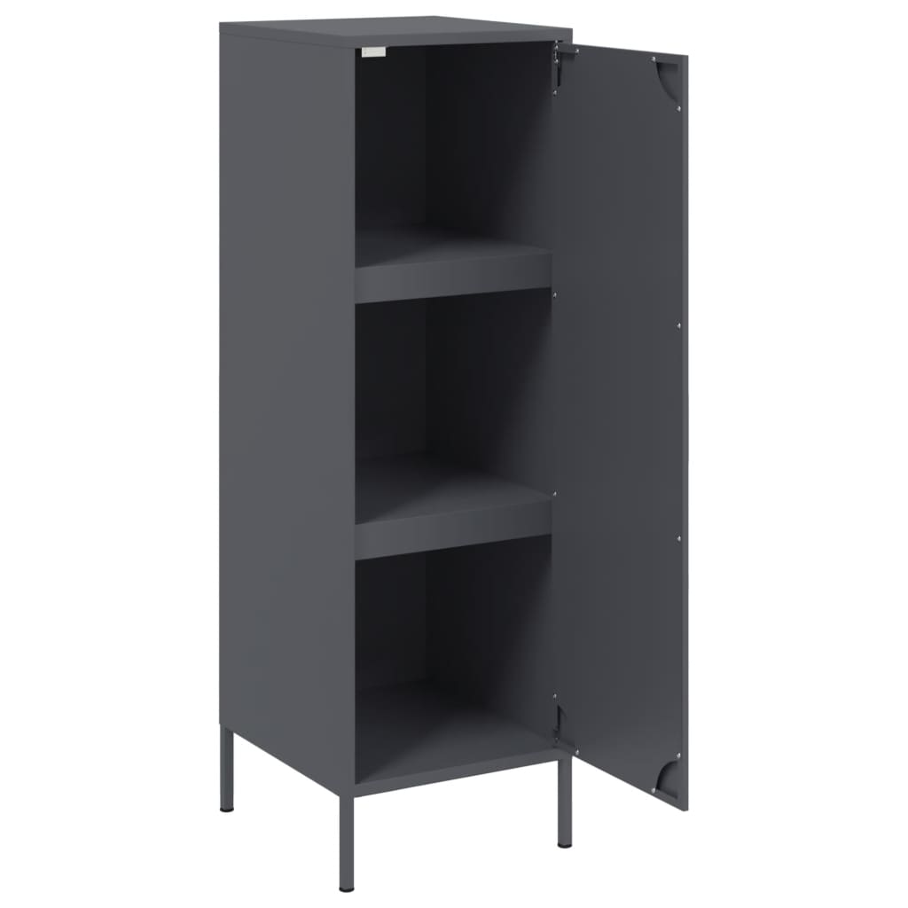 Highboard antrasitt 36x39x113 cm stål