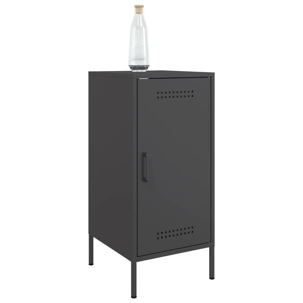 Skjenker 2 stk svart 36x39x79 cm stål