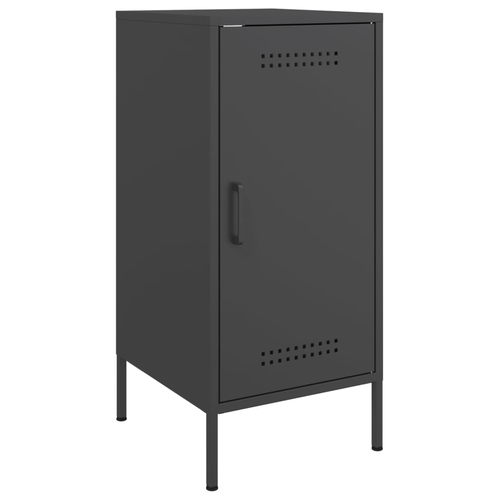 Skjenker 2 stk svart 36x39x79 cm stål